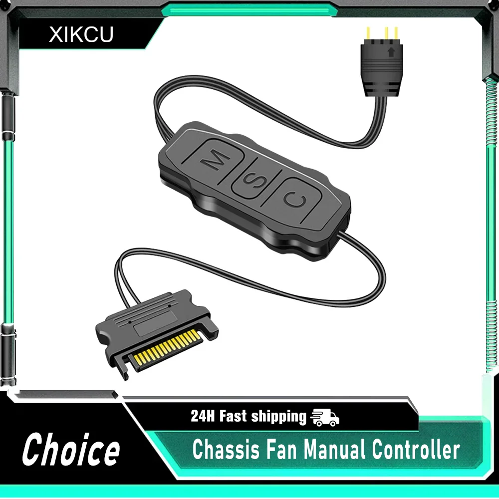 

5V 3PIN ARGB Controller SATA Interface Extension Cable Light Controller Adapter for PC Fan CPU Cooler Fan Light Strip