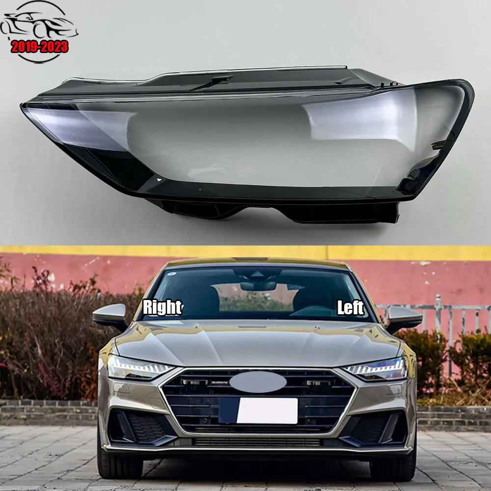 

For Audi A7 RS6 RS7 2019-2023 Headlight Cover Lens Transparent Lamp Shell Lampcover Plexiglass Replace The Original Lampshade