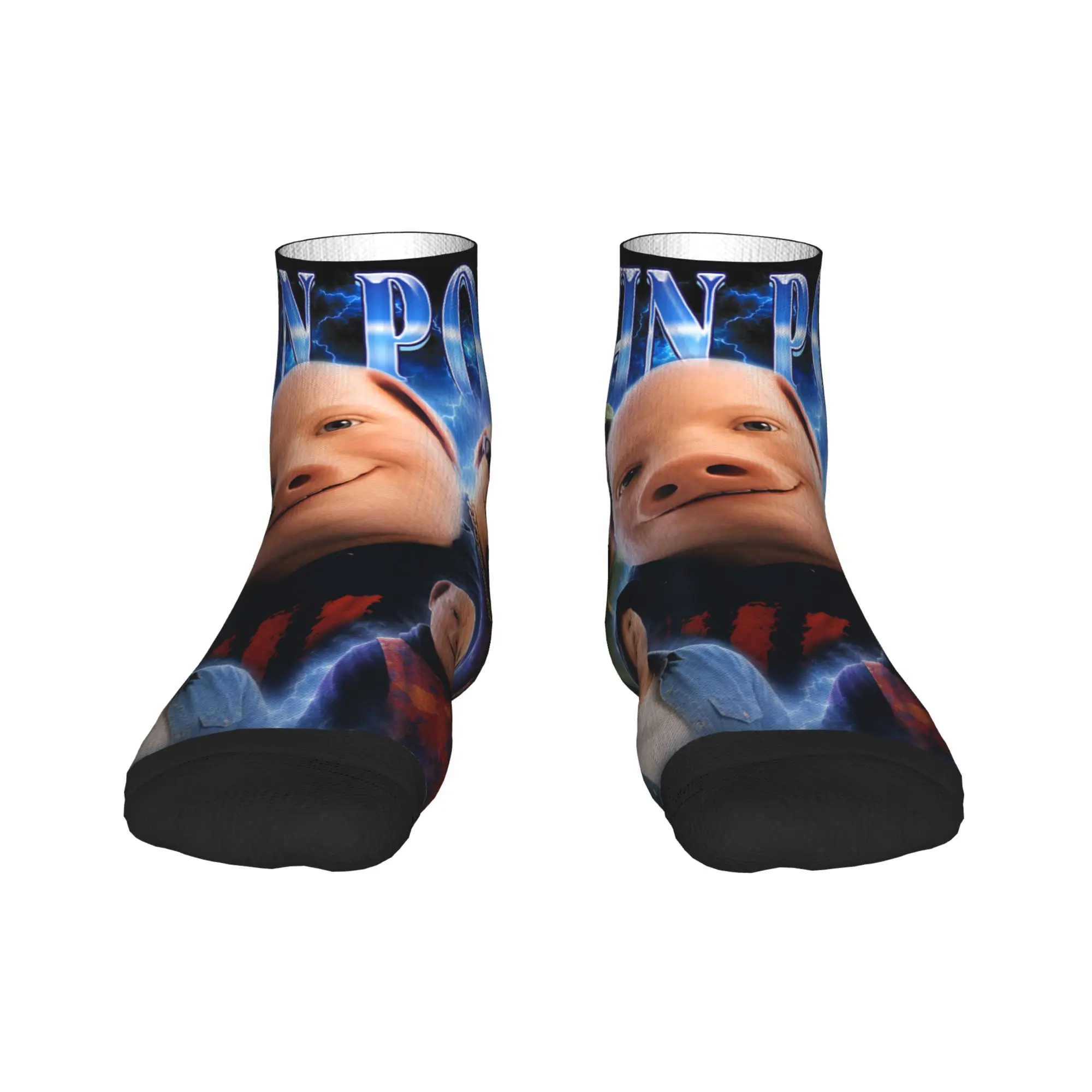 Funny John Pork Meme Vintage John Pork Bootleg Socks Gothic Ankle Socks Spring Non-Slip Men Printed Outdoor Sports Casual Sock