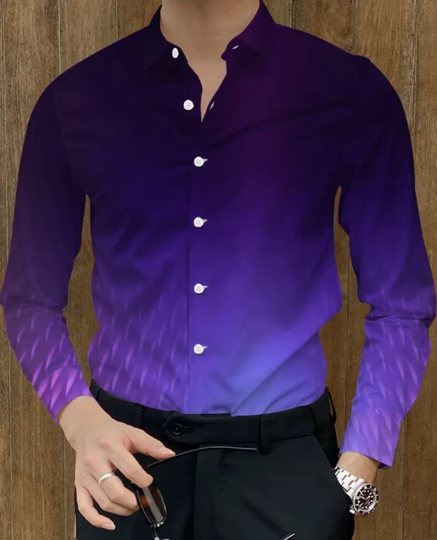 Men's Shirts 3D Print Modern Geometric Long Sleeve shirts Casual Lapel full sleeved Business shirt for Men Oversized clothing,