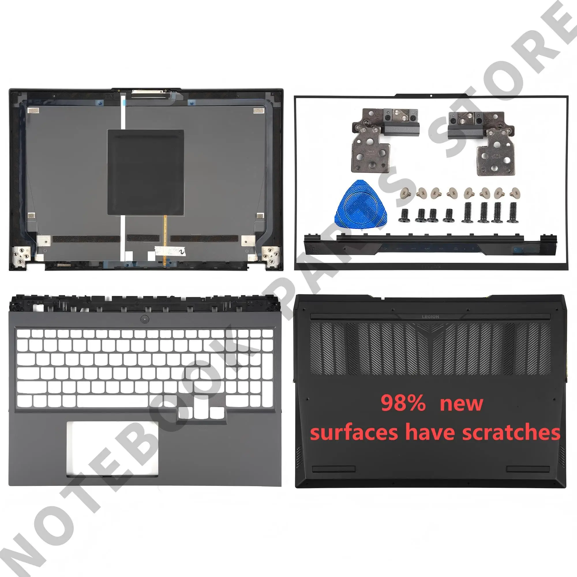 

Новинка, задняя крышка ЖК-дисплея для Legion 5 Pro 16ACH6 16ACH6H 16ITH6 16ITH6H 2021, Безель, Упор для рук, нижние шарниры, шарниры HY660 AM1ZV000700