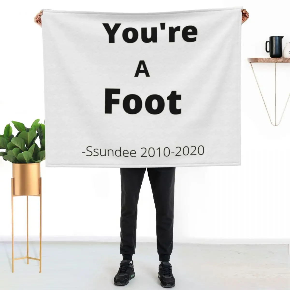 

You_re A Foot - Ssundee Throw Blanket Modern Design Soft Blanket for Home Decor