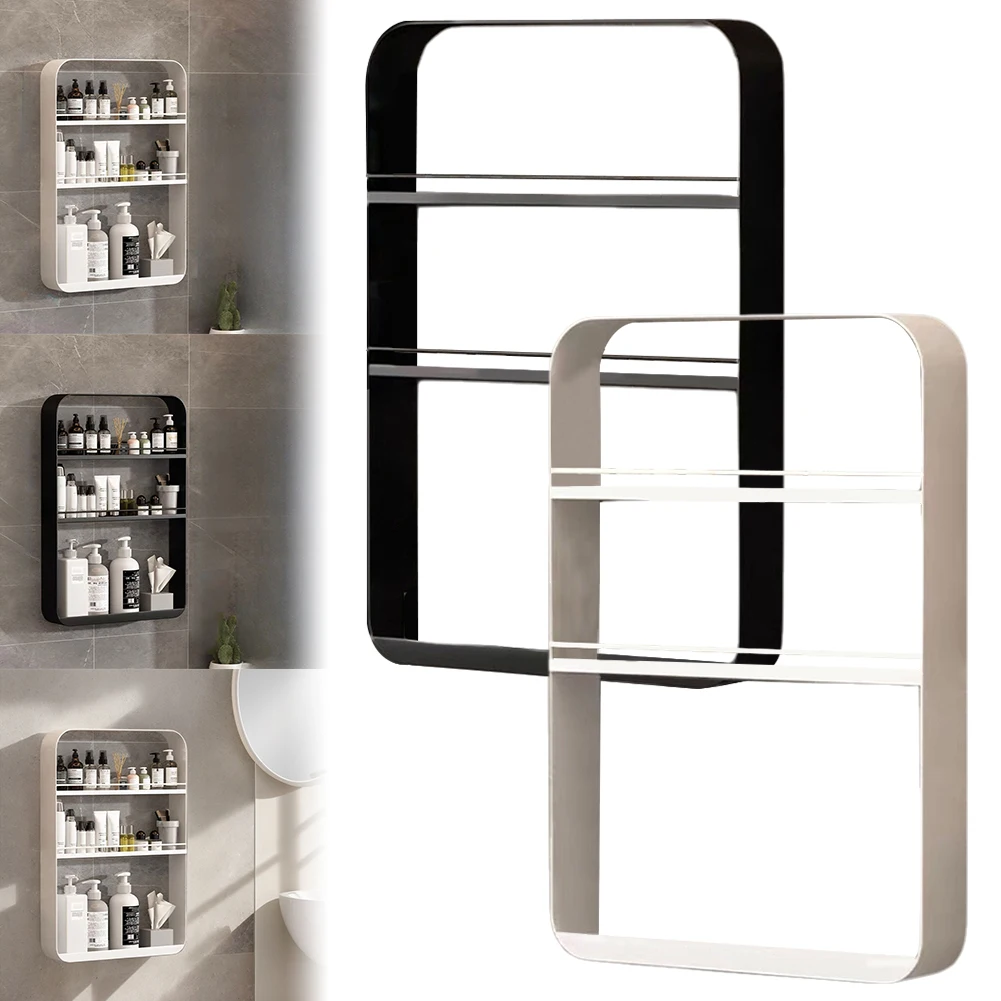 Punching-Free Storage Rack Metal Kitchen Wall-Mounted Utensil Storage Rack Large Capacity Wall-Mounted Spice Rack Organizer