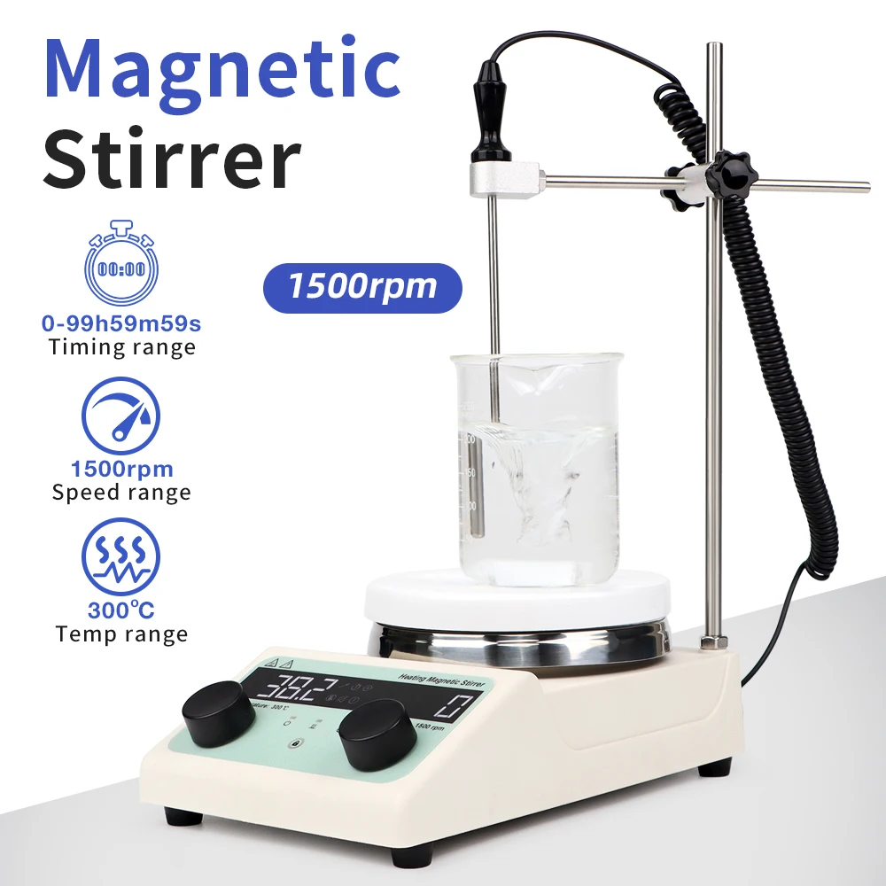 Heating Magnetic Stirrer Laboratory Thermostatic Digital Display With Heating Stirrer Vortex Mixer Hot Plate 220v 1500RPM