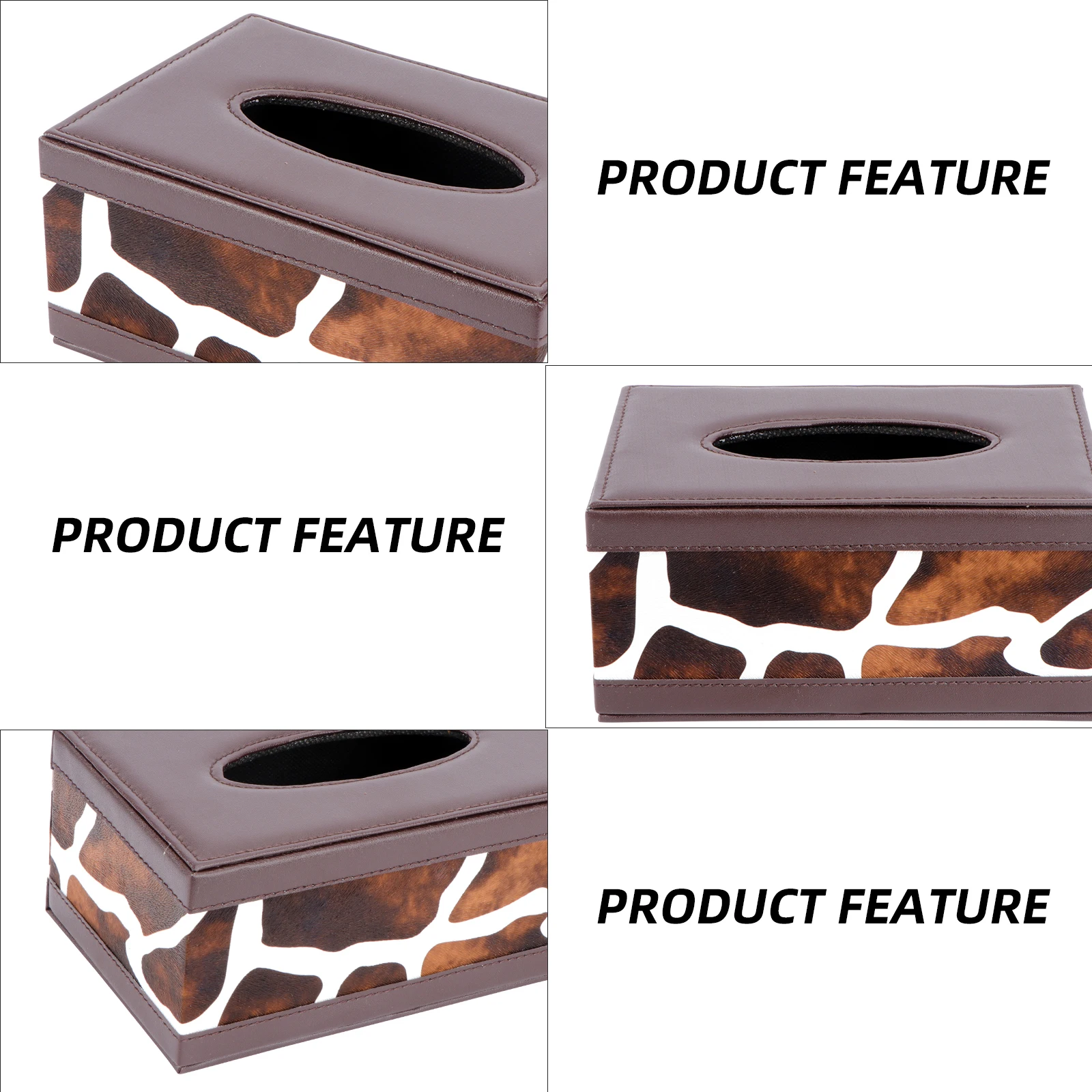 

Stylish Pu Tissue Box Paper Towel Holder High Density Board Household Napkin Container Storage Box Practical