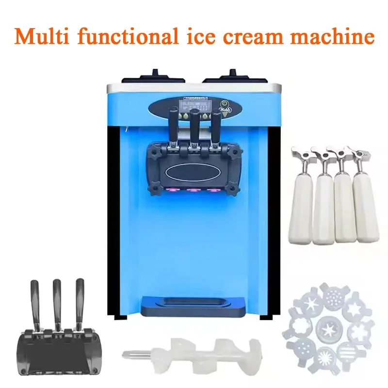 

High Productivity Commercial Three Flavour Ice Cream Maker Machine Soft Ice Cream Machine For Food Shops Hotels