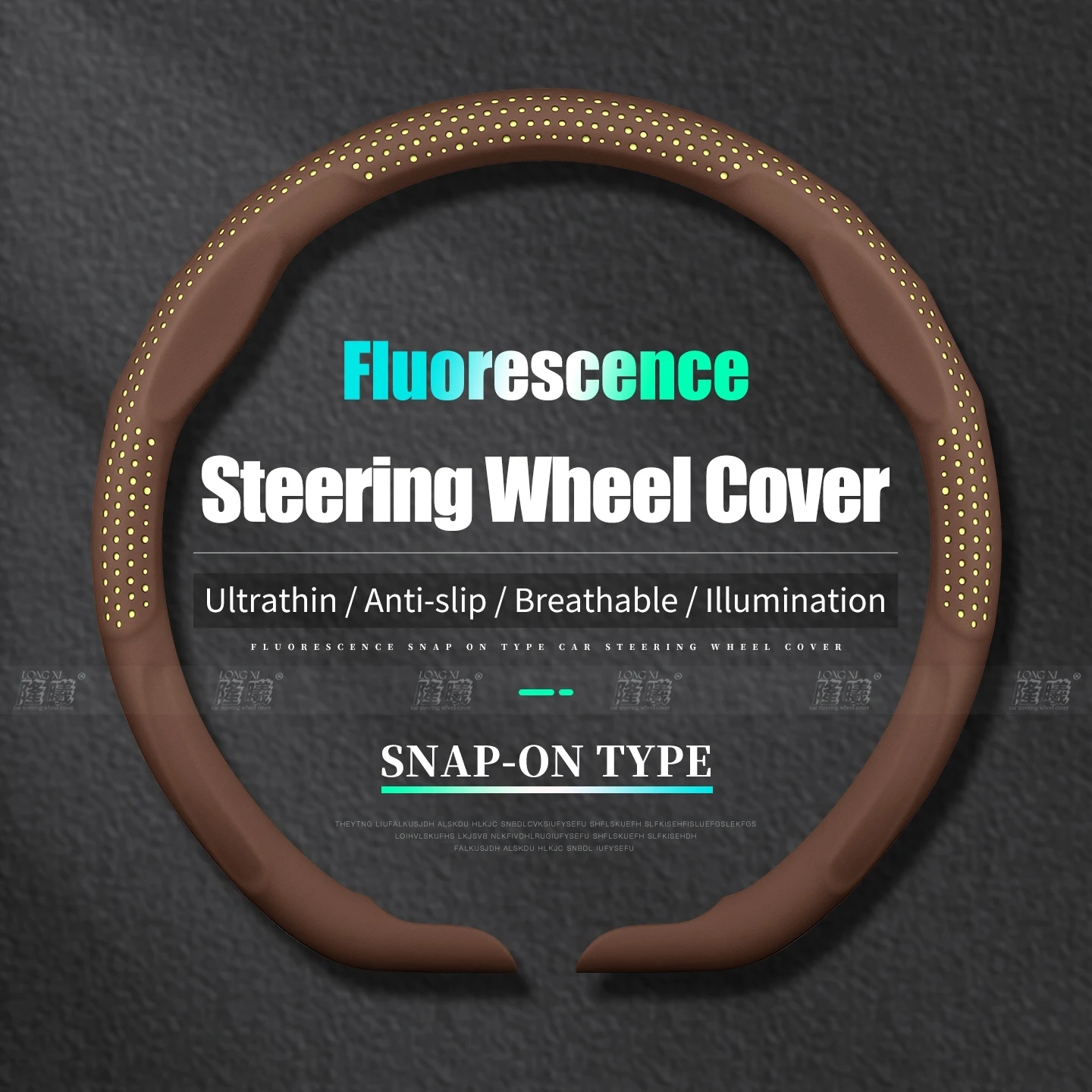 For LEADING IDEAL One Li Auto L9 L6 L8 L7 Mega i8 Universal for all seasons Anti-slip Car snap-on luminous steering wheel cover