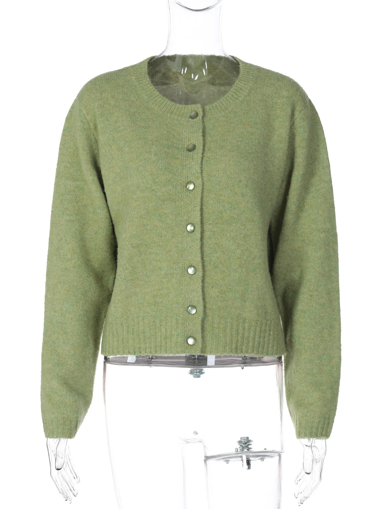 Tuularose Women's New Knitted Cardigan Fashion Solid Loose Short Sweater High Street Office Basic Female Knitted Jacket Outwear