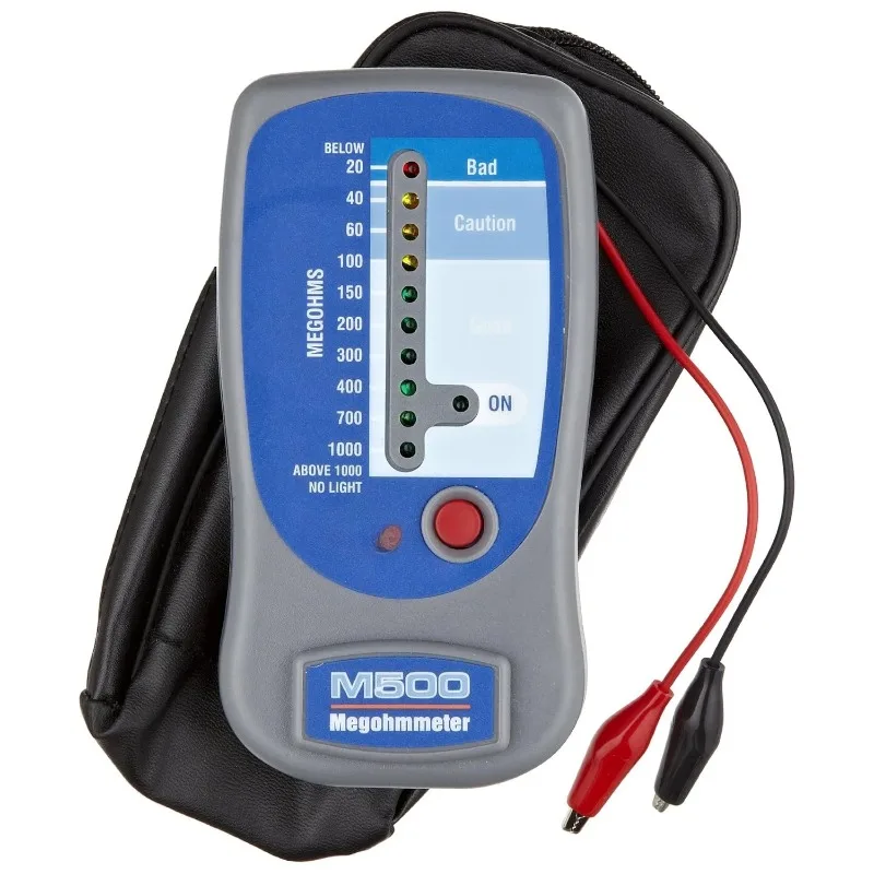 

Home Furnishings Innovative design Black M500 Insulation Tester/Electronic Megohmmeter with Soft Carrying Case, 0 to 1000 megohm