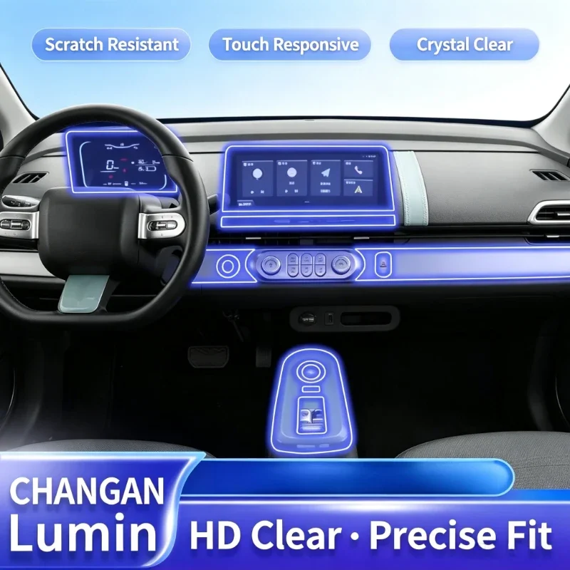 For Changan Lumin Waxy Corn Interior Film Instrument Navigation Screen Gear Center Console Film Modification