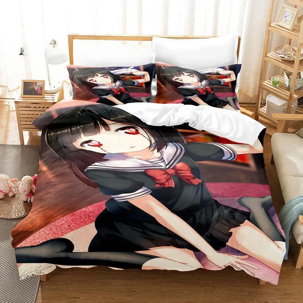 New 3d Print Anime Magical Girl Site Duvet Cover Bedding Set Polyester Pillowcases Quilt Cover Home Decor Gift Twin King Queen