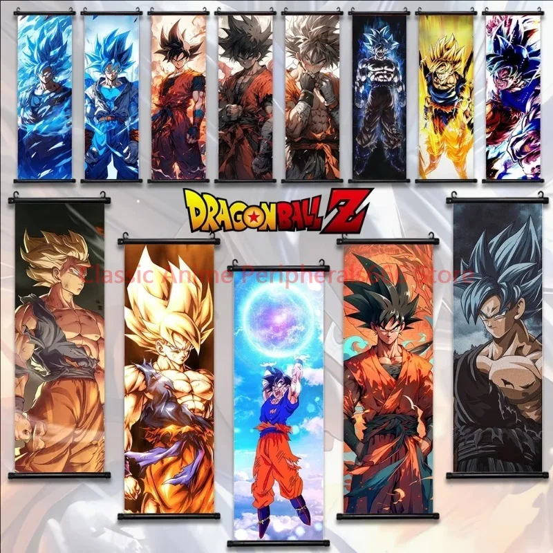 Dragon Ball Anime Poster Son Goku Home Decor Pintura Pendurada Kakarotto Trunks Wall Art Bardock Scroll Imagem Ziyamat Wallpaper