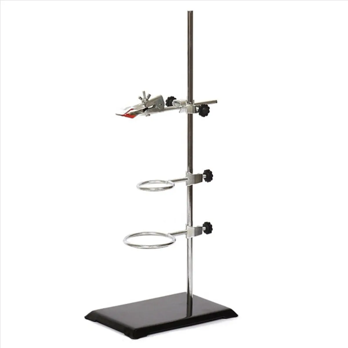 【CYBER MONDAY】Laboratory Grade Metalware Support Stand, Cork Lined Burette Clamp with 2 Retort Ring (2inch,3inch Dia)