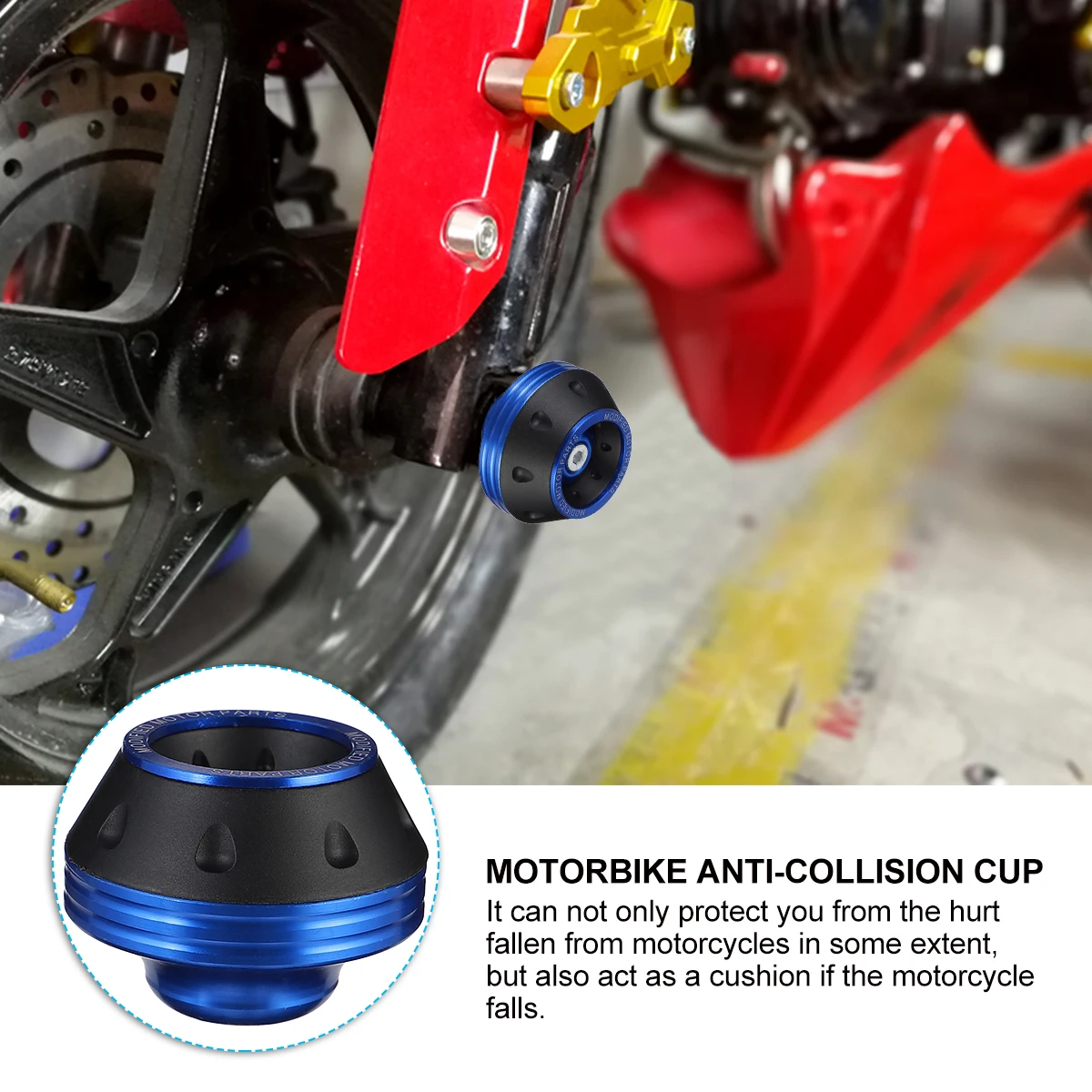 

2 Pcs Anti Collision for Motorbike Motorcycle Cap Light Wheel Accessory Protection Fork