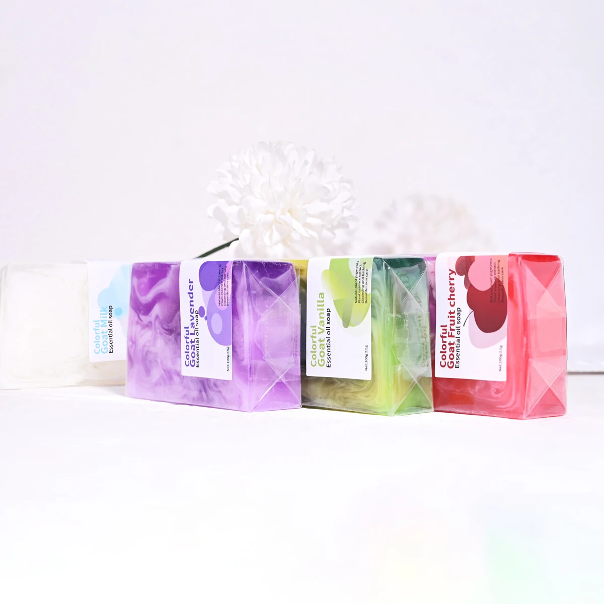 100g 컬러풀 로즈 클렌징 비누 보습 스킨케어 다마스커스 로즈 추출물 에센스 클렌징 바스 비누