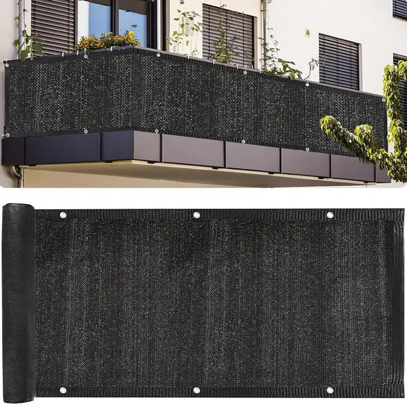 

90% Sun Shading Black Privacy Screen Outdoor Decorations Tents for Camping Shed Garden House Balcony Windproof and Sunshade