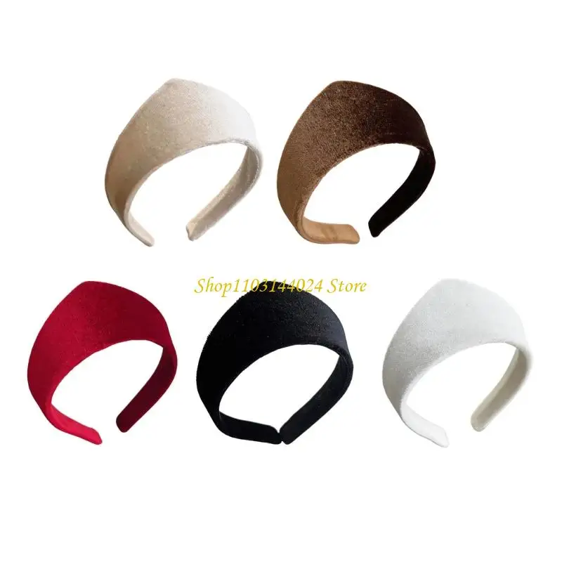 

N5KE Soft Pleuche Color Hair Band Adjustable Sponge Padding Sweet Everyday Hair Accessories For Teens Women Girls