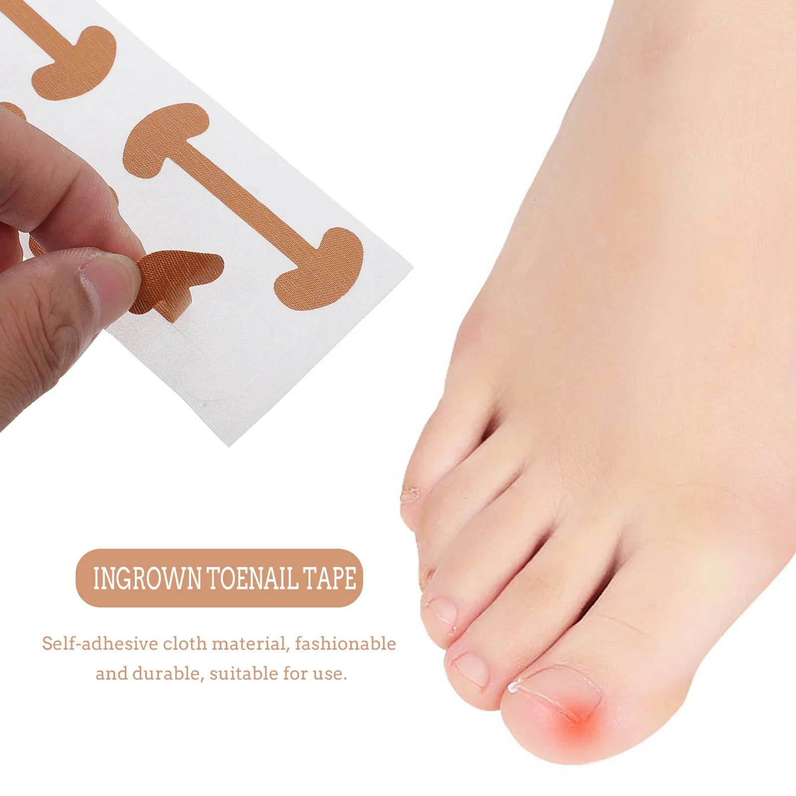 

40pcs Ingrown Toenail Corrector Self Adhesive Cloth Curved Nail Decals Pedicure Tools Bunion Protector Pain Relief Sticker