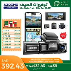 AZDOME M550 Max Dash Cam 4K + 1K + 2,5 K GPS incorporado WiFi 150FOV cámara de coche 24H Monitor de estacionamiento visión nocturna cámara de salpicadero para coches