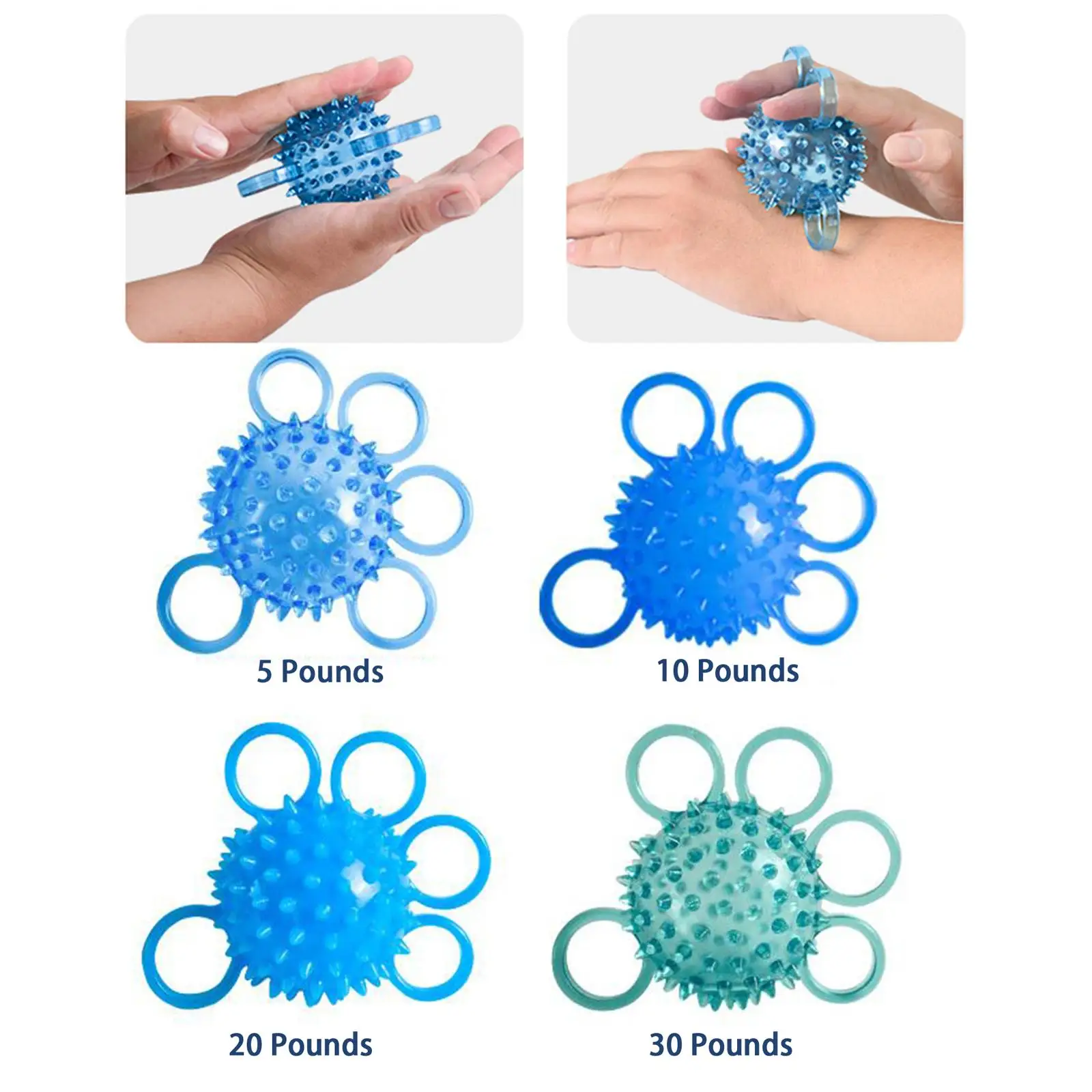 Hand Grip Ball Five Finger Force Training Strength Trainer Hedgehog for Elderly