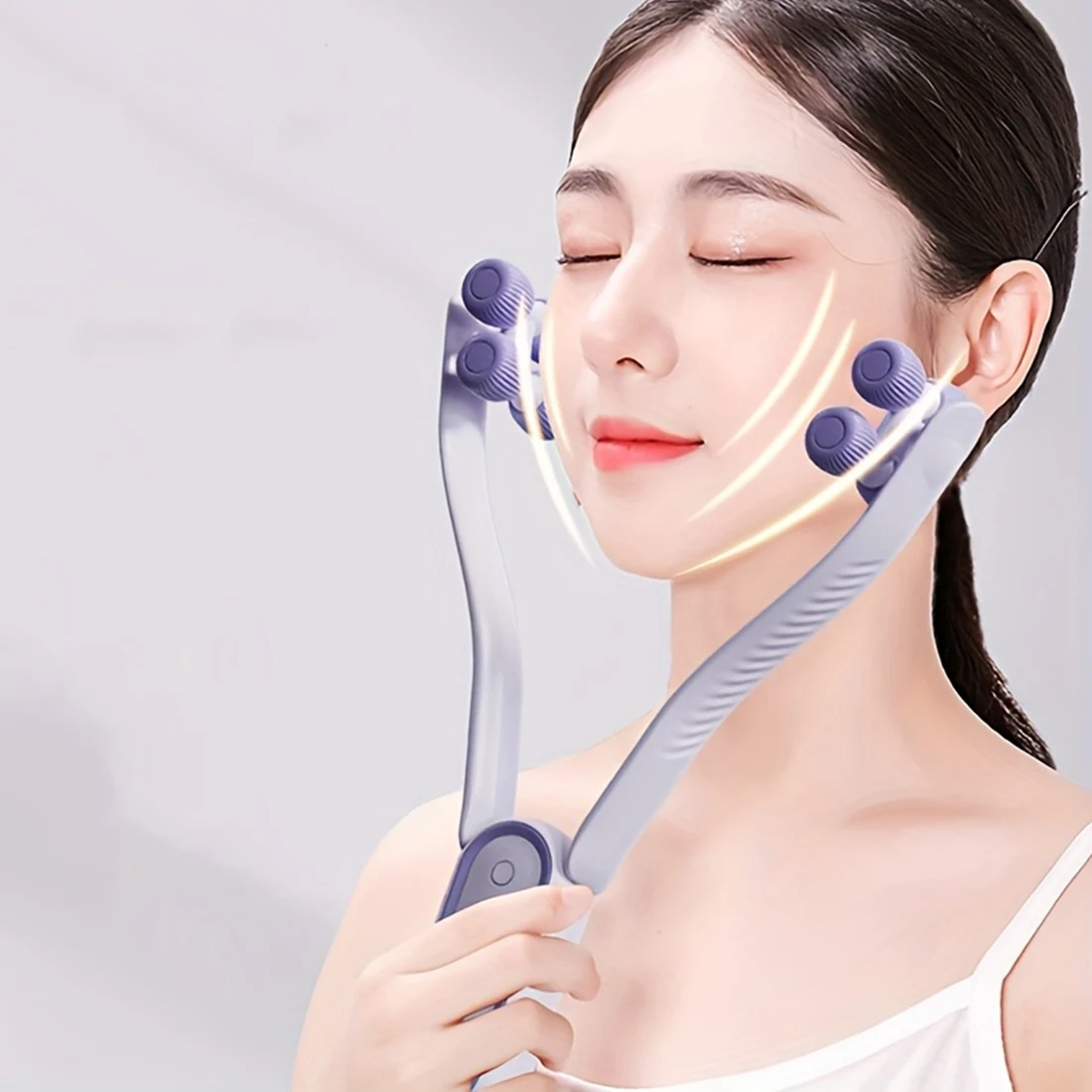 

【СЮРПРИЗ】Роликовый массажер для лица V Face Lift для уменьшения двойного подбородка и укрепления кожи, не требует батареек