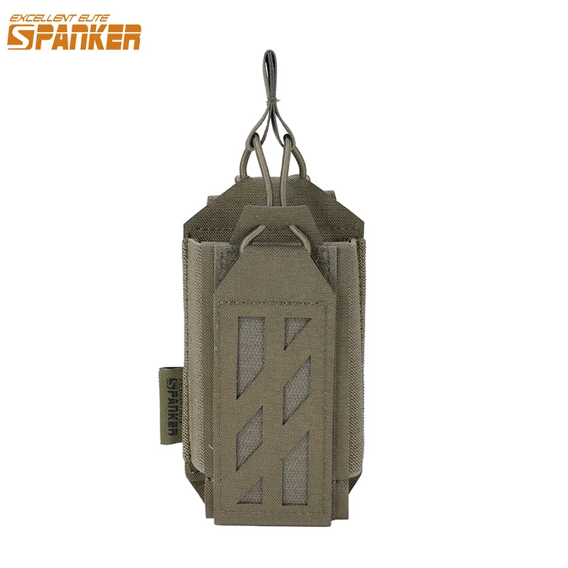 Tactical Radio Holder Bag Molle Open-Top Radio Holster Pouch Case Pack Hunting Intercom Bag Interphone Pouch