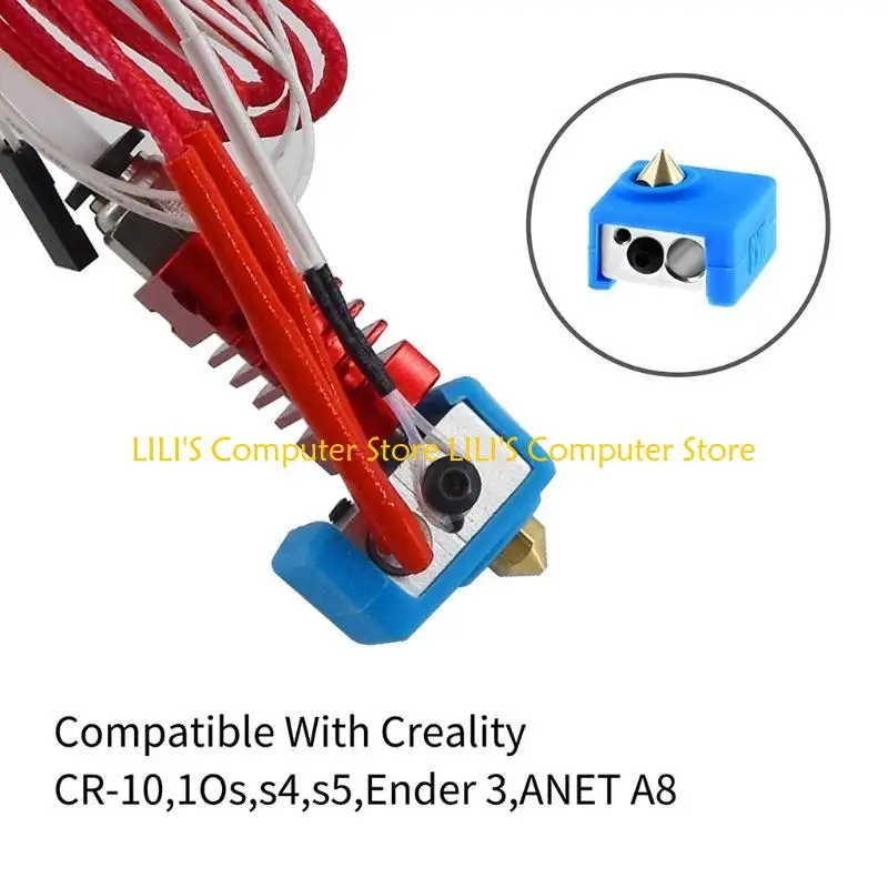 A52b للطابعة ثلاثية الأبعاد ender 3 عالية درجة الحرارة مقاومة الألومنيوم كم من الأكمام السيليكون #5