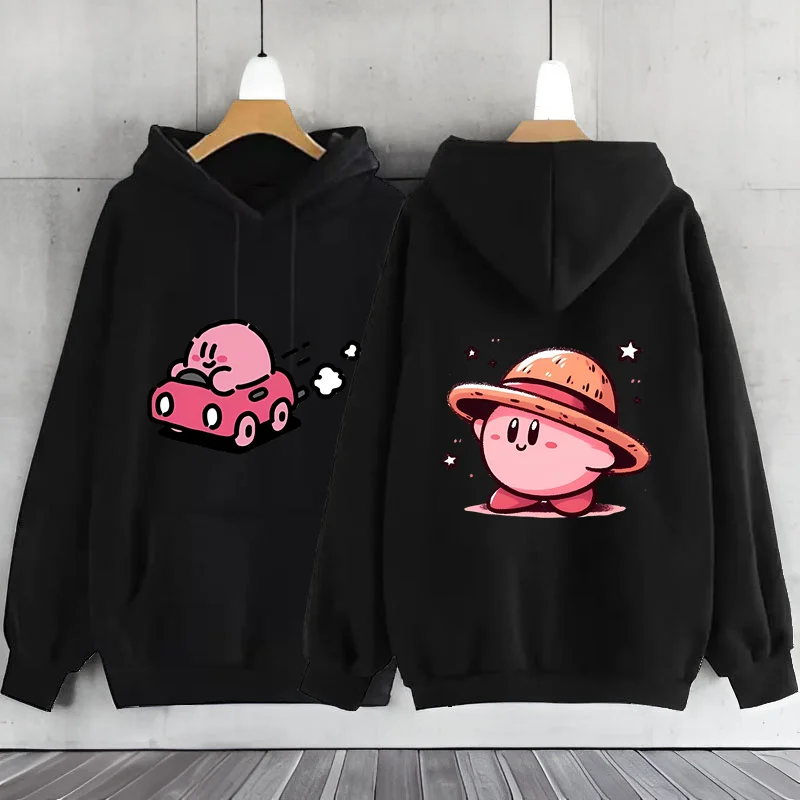 Cute Kirbies Anime Y2k Hoodies Long Sleeve Women\'s Hoodie Kirbies Hooded Shirt Women Clothing Y2k Casual Autumn Women\'s Clothes