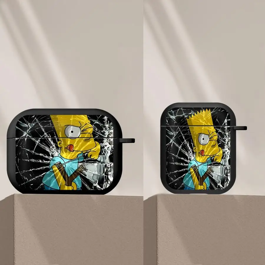 Lustige S-Simpsons Kopfhörerhüllen Schutzhülle für Airpods 1 2 3 Pro3 4 Pro2 Pro