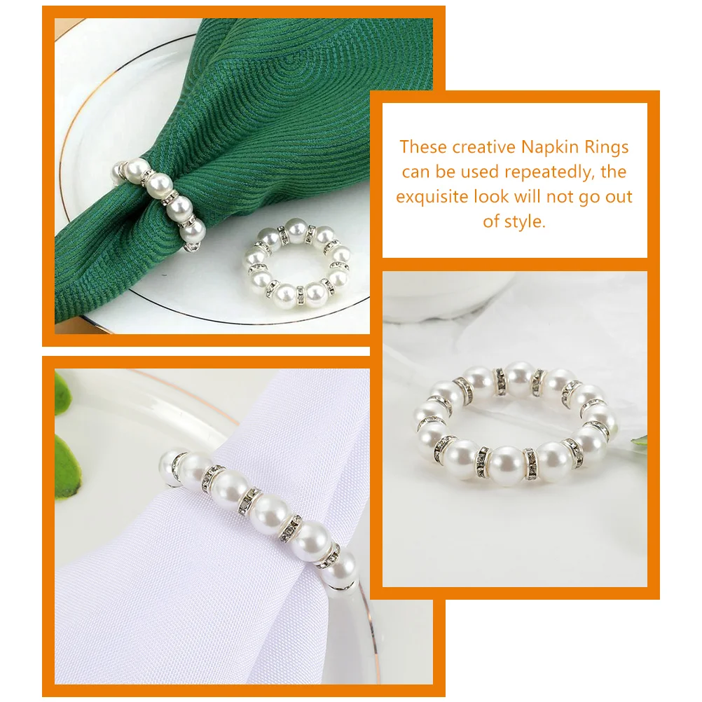 

12 Pcs Napkin Ring Bulk Rings Dining Room Table Decor Christmas Wedding Buckle Holder Unique Metal Banquet