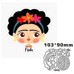 2022 New Sexy Women Headdress Earrings Metal Cutting Dies for Scrapbooking Paper Craft and Card Making Embossing Decor No Stamps