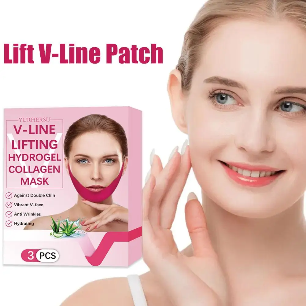 Máscara de emagrecimento Face Lift, V Magro Redutor, Patch Up, Chin, 4D, Apertamento, Orelha, Duplo C, P2R5, 3Pcs