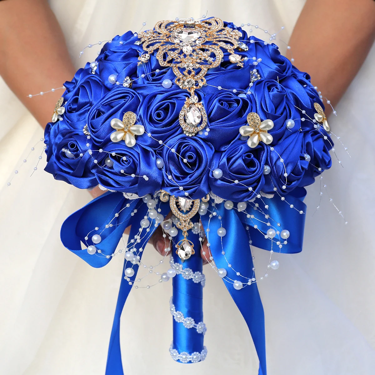 Bride wedding elegant Pearl Rhinestone Bouquet, bridal bridesmaid wedding bouquet  W810