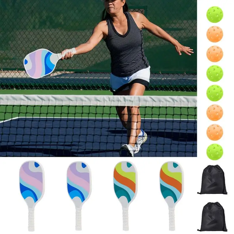 Pick Ball Paddle Ball Sport Racket With Ball And Bag Sports Ball Paddle Lightweight Large Paddles Portable Sport Accessories For