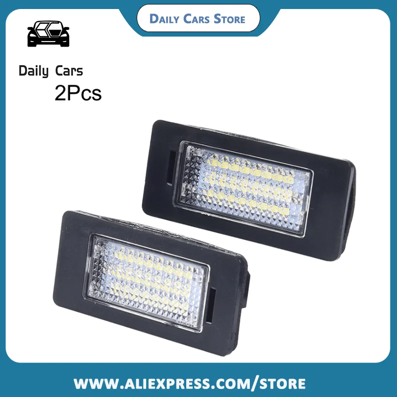 2PCS/set Error Free LED License Plate Light Bulb 250LM 6500K 5W For BMW E90 E92 E39 E60 E61 M5 E70 Car License Plate Light