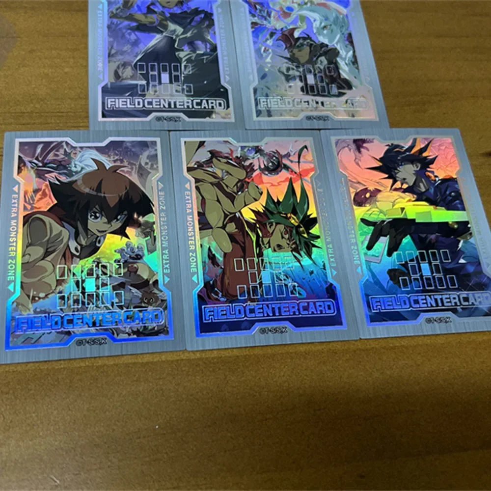 DIY Yu-Gi-Oh! Self-made Series Set 5pcs FIELD CENTER CARD Yugi Muto Yuki Judai Color Flash Anime Collection Card Holiday Gift