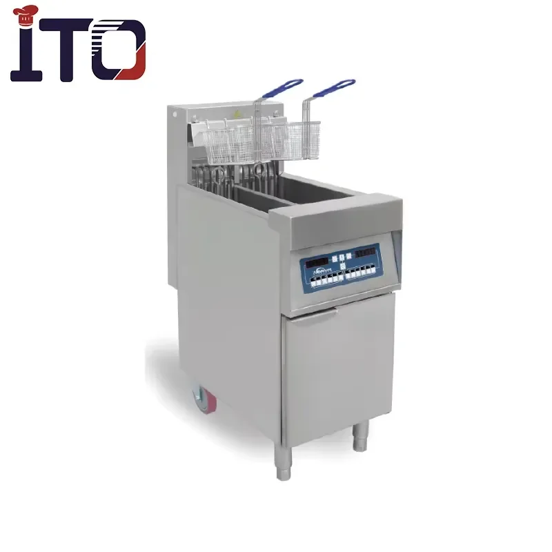 for KFC Commercial Programmable Electric Deep Fryer Open Vat Stainless Steel Restaurant Kitchen Equipment Fast Food Chain