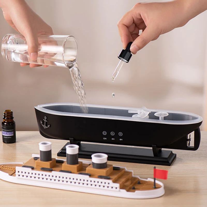 Humidificateur d'air créatif pour brouette, diffuseur d'arôme, pulvérisateur avec anneau de brume d'eau, émette des brumelles d'eau douces pour huile essentielle et maison