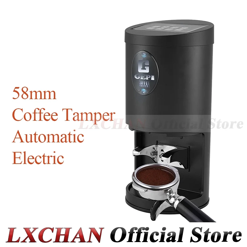 LXCHAN Tamper 58MM For Coffee Automatic Electric Bean Powder Flat Press Stainless Steel With Power Supply Tamper Coffee Tool