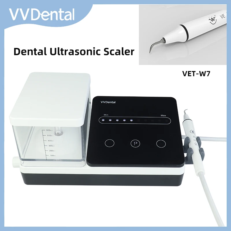 

VVDental Ultrasonic Scaler Remove Stains and Calculus Equipped with 600ml Water Tank and 10 Tips Scaling Periodontics Endodontic