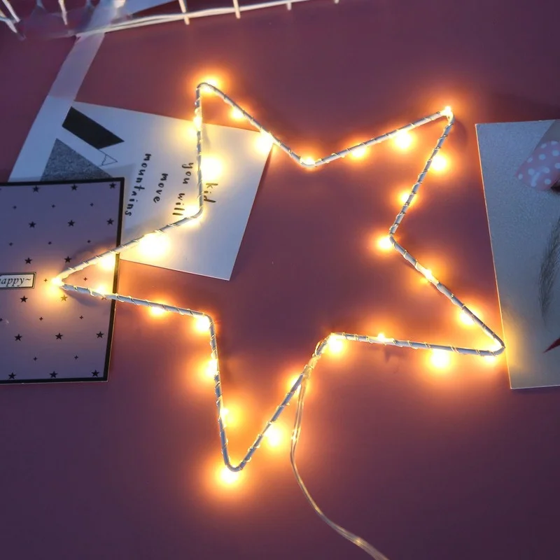 1pc LED Star Fairy Lights, 8 Modes & Auto Timer, Five-pointed Star String Lights, Holiday String Lights, Not Included Battery