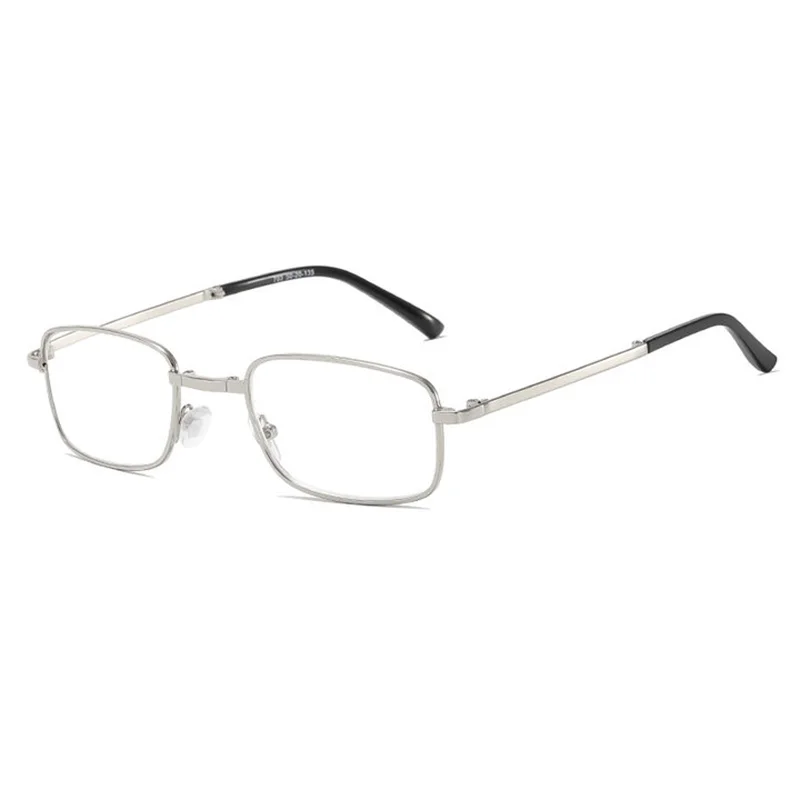 Retro Design Lesebrille Männer Frauen Klappbrille Brillengestell Silber Metall Klappbrille + 0,5 + 0,75 + 125 + 175 + 500 + 55 – Detail 4