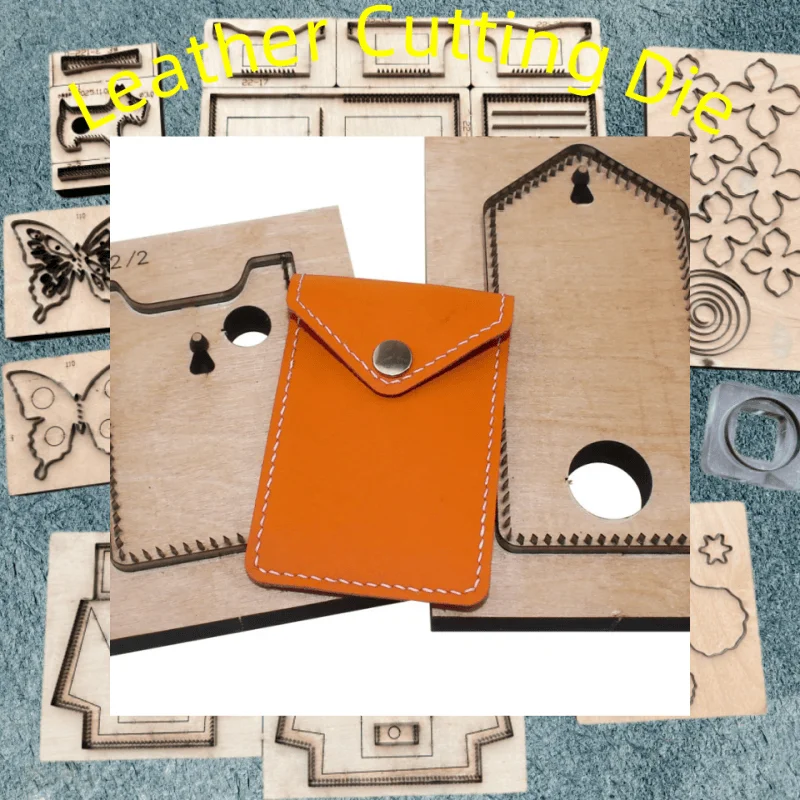 Leather Steel Rule Die Cut ID Card Set Mould Template DIY Hand Leathercraft Tools Cutting Dies 105x70mm