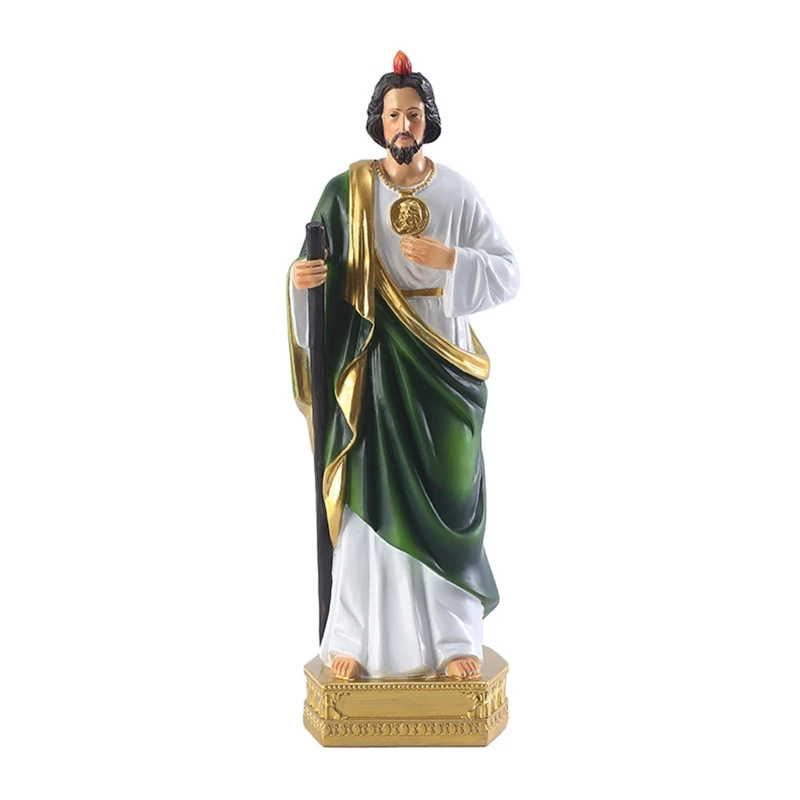 Jude Statue Catholic Christian Hand Painted Holy Religious Figurine for Home Bedroom Church Decoration Gift Drop shipping