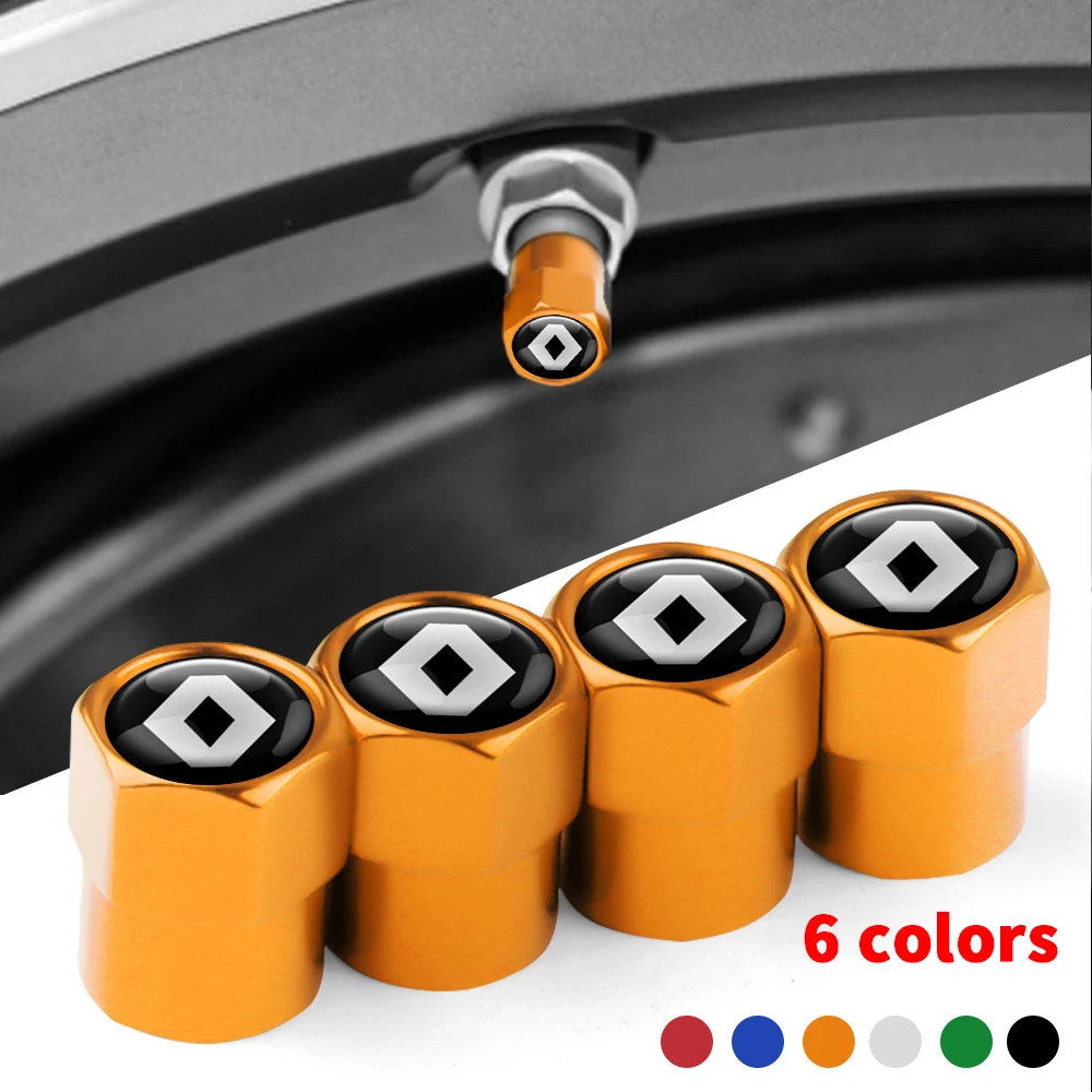 4 Uds vástagos de válvula de neumático de coche tapa de vástago de neumático tapas de válvula de aire cubierta para Renault DACIA Fluence Loguna Duster Twingo Clio Master Koleos