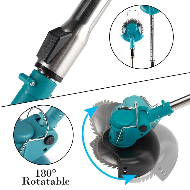 جزازة العشب الكهربائية اللاسلكية طول قابل للتعديل المحمولة القابلة لإعادة الشحن أدوات تشذيب الحدائق 1500 واط 6 بوصة لبطارية Ma *kita 18 فولت #5