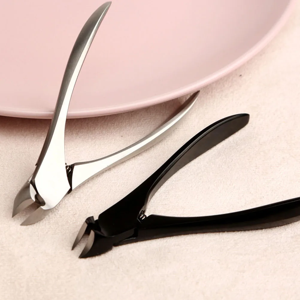 

1pc Large Horn Nail Scissors Black Durable Stainless Steel Cuticle Nippers Nail Clippers Trimmer Pedicure Tool Dead Skin Remover