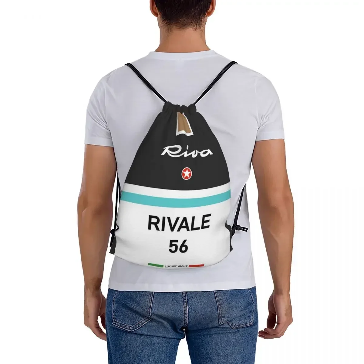 Rivale Riva Aquarama Italy French Riviera Monaco Vintage Backpacks Drawstring Bags Drawstring Bundle Pocket Storage Bag BookBag