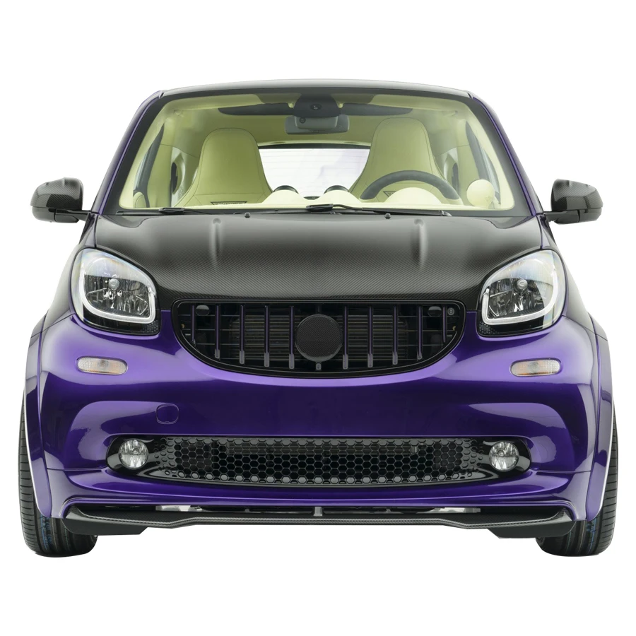 MSY Type Dry Carbon Fiber Wide Body Kits for Smart Front Lip Rear Diffuser Roof Wing Front Bonnet Hood Front Grill Mirror Cover