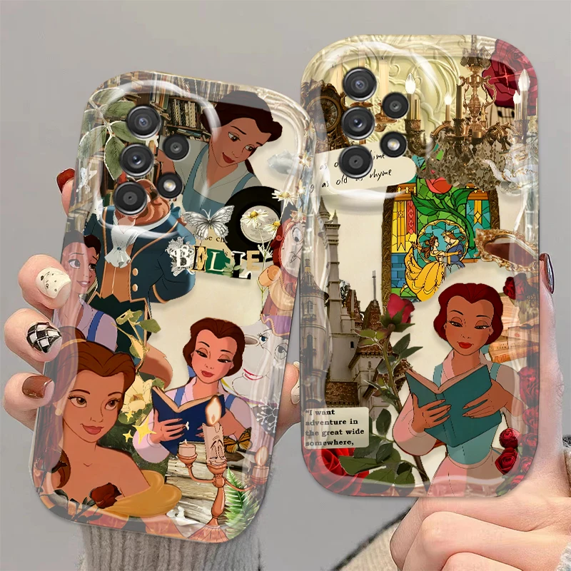 Disney Beauty The Beast สำหรับ Samsung A55เคสโทรศัพท์, เคสโทรศัพท์ A23 A54 A35 A34 A33 A32 A25 A24 5G เวฟออยล์